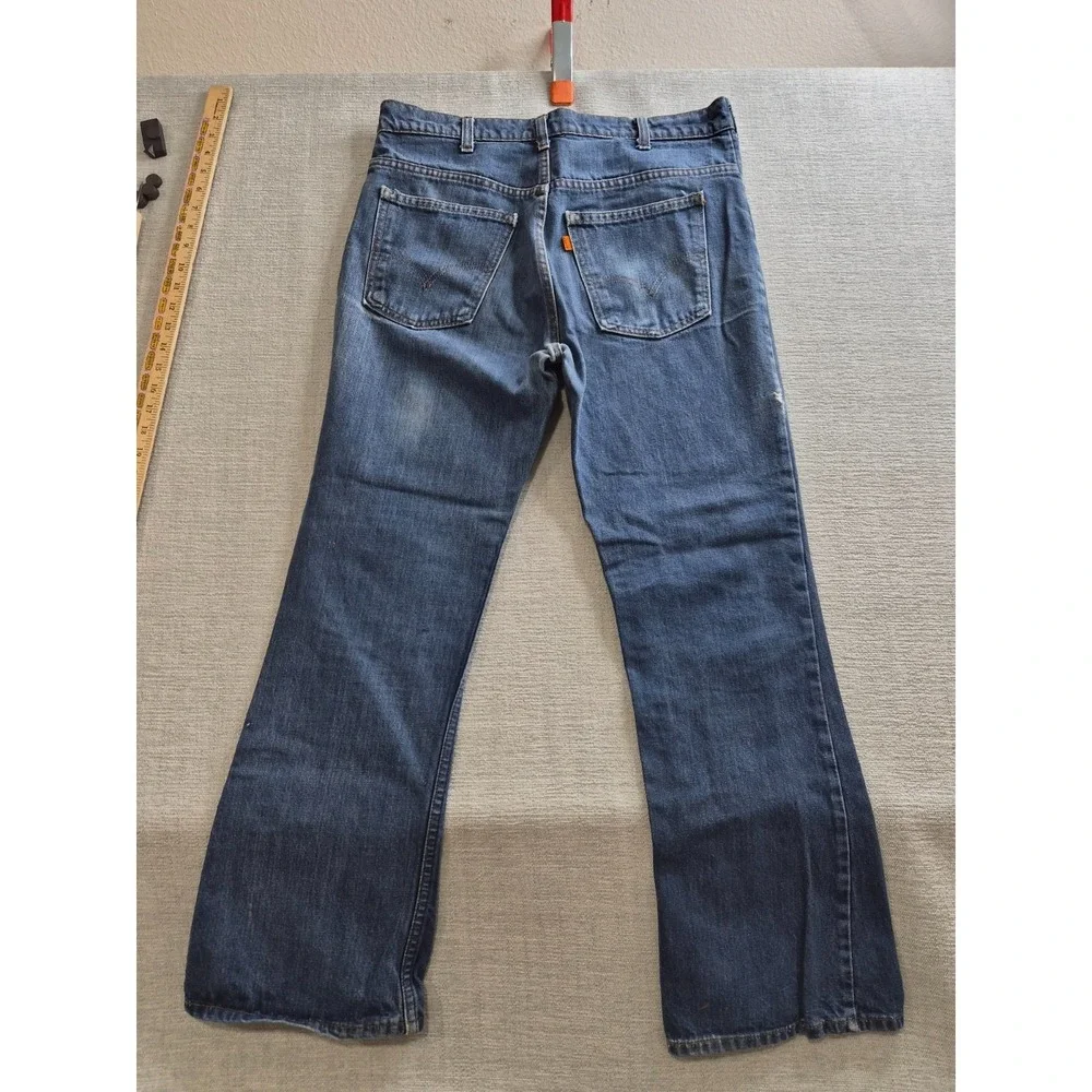 Vintage Levi's Orange Tab Jeans Womens 34x28 Blue Denim Medium Wash Bootcut Leg
